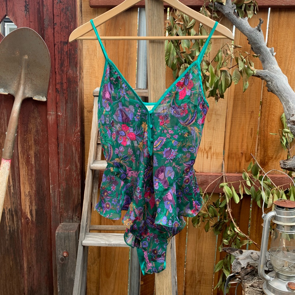 Vintage Victoria’s Secret Bright Floral Lingerie.